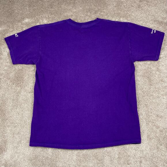 Usher In This Club Promo T-Shirt Purple Size L Sony Ericsson MP3 AT&T Phone VTG - Picture 3 of 6